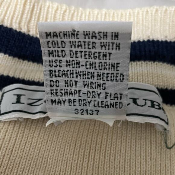 IZOD Club Sweater Vest Women Size Small Yellow Vintage 90s Cotton Blend Golf - Picture 6 of 6